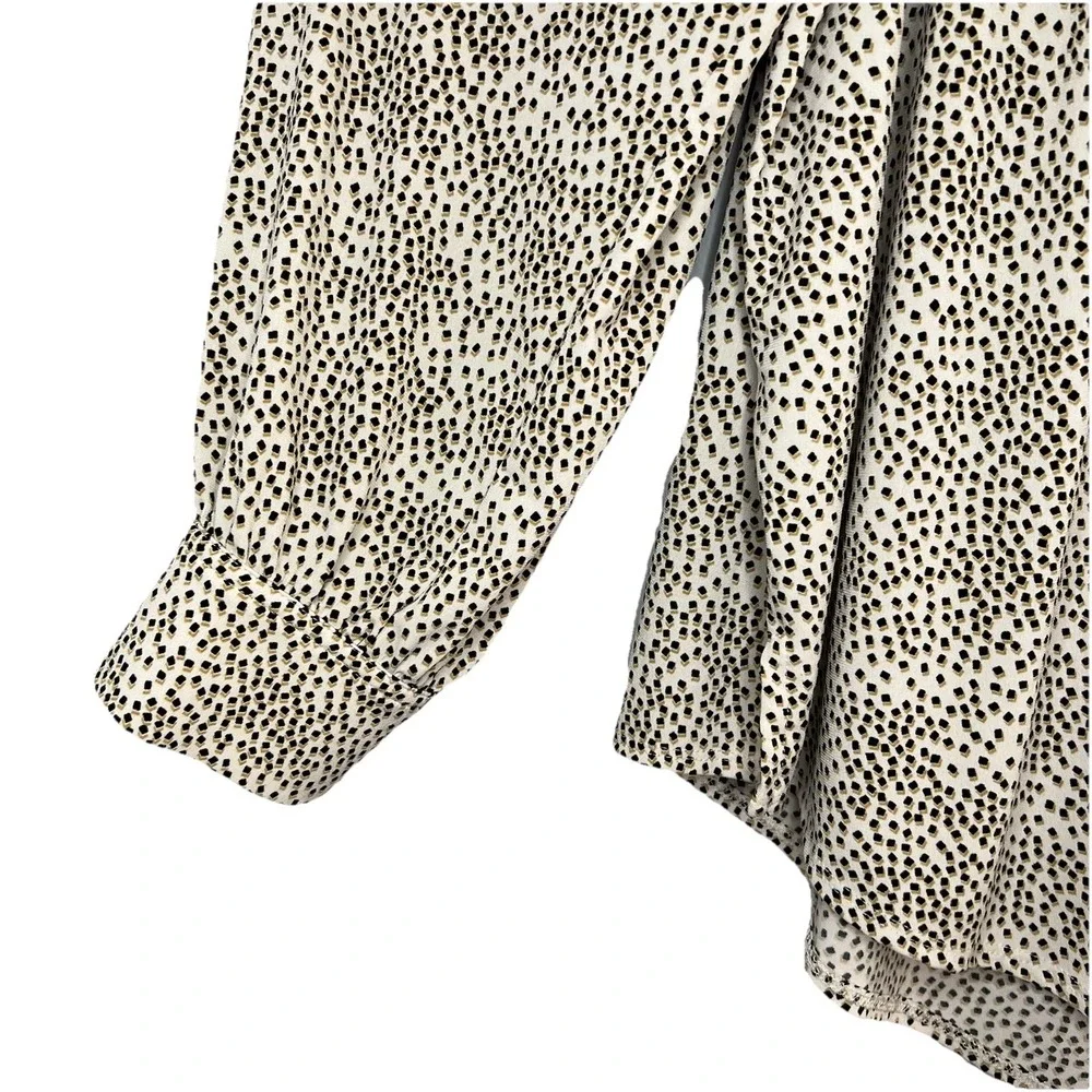 Lane Bryant Confetti Tunic Top Blouse Stretch Peasant‎ Travel V Neck Size 22 24
